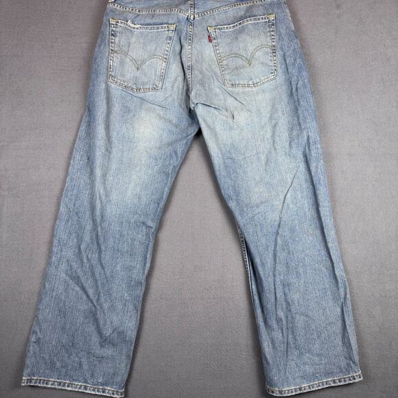Levi's Jeans Mens 36x31 Blue Denim 569 Loose Straight Baggy Y2K Skater Grunge - Picture 3 of 13